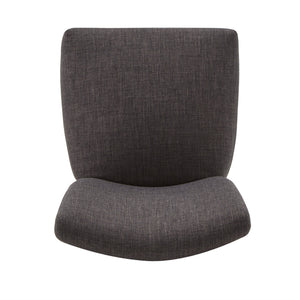 Wingston Linen Look Upholstered Dining Chair Set with Espresso Wood Legs