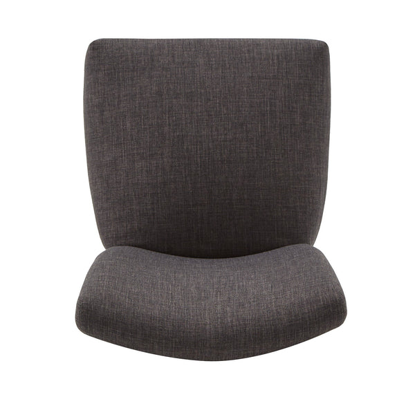 Wingston Linen Look Upholstered Dining Chair Set with Espresso Wood Legs