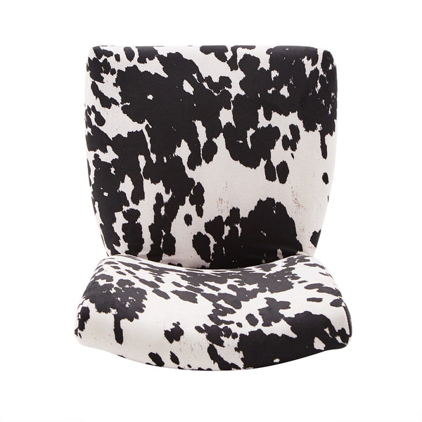 Wingston Cowhide Print Upholstered Dining Chair with Espresso Wood Frame