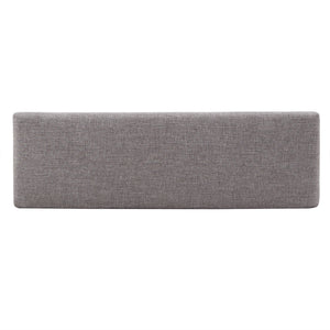 Wingston Upholstered Bench with Espresso Wood Base for Entryway or Bedroom Accent