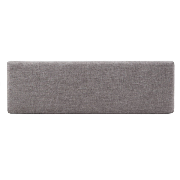 Wingston Upholstered Bench with Espresso Wood Base for Entryway or Bedroom Accent