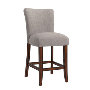 Wingston Upholstered Counter Stools Set of Two with Solid Rubberwood Frame