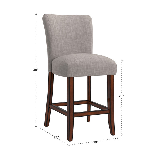 Wingston Upholstered Counter Stools Set of Two with Solid Rubberwood Frame