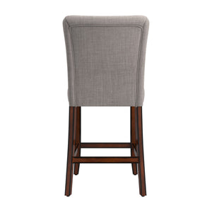 Wingston Upholstered Counter Stools Set of Two with Solid Rubberwood Frame