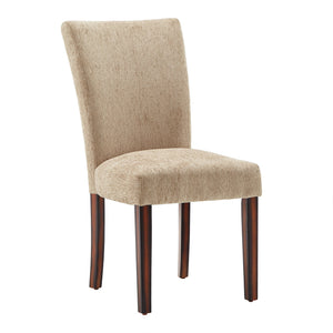 Wingston Chenille Upholstered Dining Chair with Espresso Rubberwood Frame