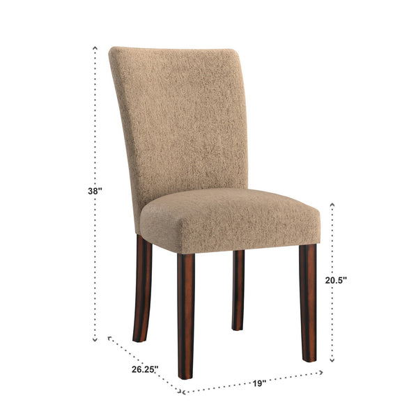 Wingston Chenille Upholstered Dining Chair with Espresso Rubberwood Frame