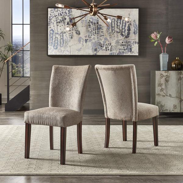 Wingston Chenille Upholstered Dining Chair with Espresso Rubberwood Frame