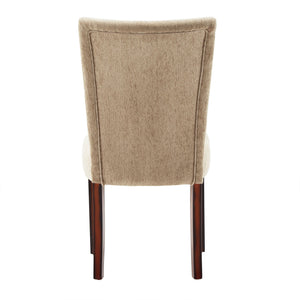 Wingston Chenille Upholstered Dining Chair with Espresso Rubberwood Frame