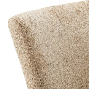 Wingston Chenille Upholstered Dining Chair with Espresso Rubberwood Frame