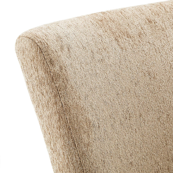Wingston Chenille Upholstered Dining Chair with Espresso Rubberwood Frame