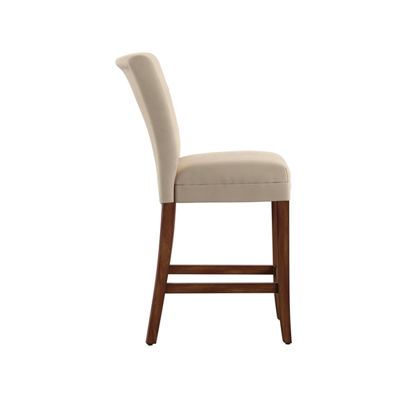 Wingston Upholstered Counter Stools Set of Two with Solid Rubberwood Frame