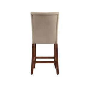 Wingston Upholstered Counter Stools Set of Two with Solid Rubberwood Frame