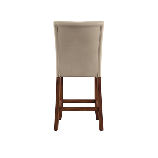 Wingston Upholstered Counter Stools Set of Two with Solid Rubberwood Frame