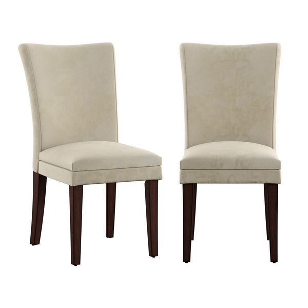 Wingston Upholstered Wingback Dining Chair Set with Coil Spring Support