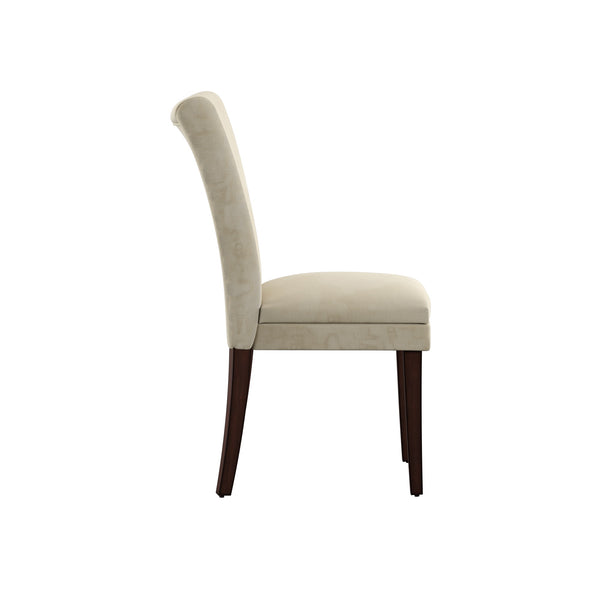 Wingston Upholstered Wingback Dining Chair Set with Coil Spring Support