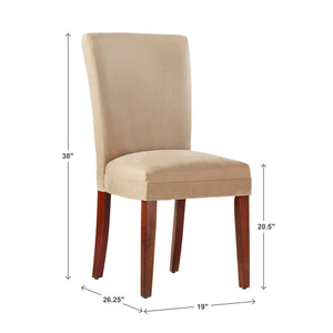 Wingston Upholstered Wingback Dining Chair Set with Coil Spring Support