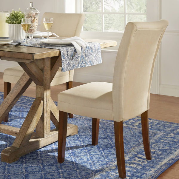 Wingston Upholstered Wingback Dining Chair Set with Coil Spring Support