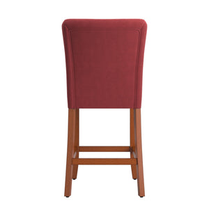 Wingston Upholstered Counter Stools Set of Two with Solid Rubberwood Frame