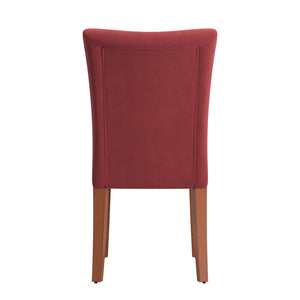 Wingston Wingback Dining Chair Set with Coil Spring Rubberwood Frame in Brown