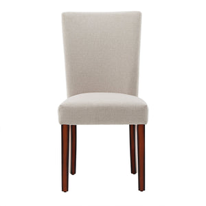 Homelegance Wingston Wingback Fabric Dining Chair Set with Solid Wood Espresso Legs 721S-BEW