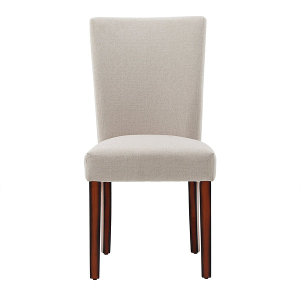 Homelegance Wingston Wingback Fabric Dining Chair Set with Solid Wood Espresso Legs 721S-BEW