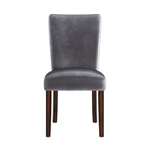Homelegance Wingston Upholstered Wingback Dining Chair Set with Solid Wood Legs 721S-BSV