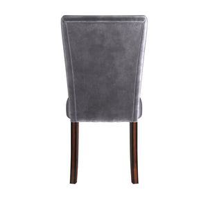 Wingston Upholstered Wingback Dining Chair Set with Solid Wood Legs