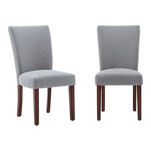 Wingston Upholstered Dining Chair Foam Cushioned Rubberwood Legs Set of 2