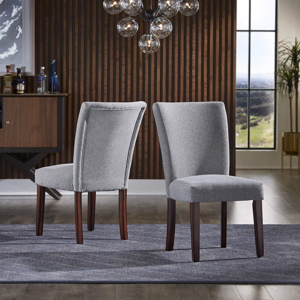 Wingston Upholstered Dining Chair Foam Cushioned Rubberwood Legs Set of 2