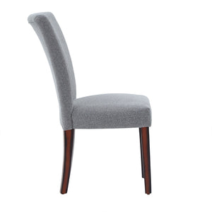 Wingston Upholstered Dining Chair Foam Cushioned Rubberwood Legs Set of 2