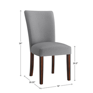 Wingston Upholstered Dining Chair Foam Cushioned Rubberwood Legs Set of 2