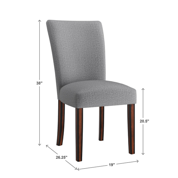 Wingston Upholstered Dining Chair Foam Cushioned Rubberwood Legs Set of 2