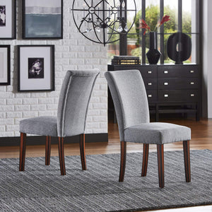 Wingston Upholstered Dining Chair Foam Cushioned Rubberwood Legs Set of 2