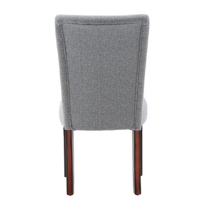 Wingston Upholstered Dining Chair Foam Cushioned Rubberwood Legs Set of 2
