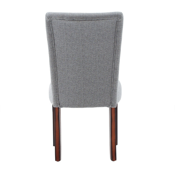 Wingston Upholstered Dining Chair Foam Cushioned Rubberwood Legs Set of 2