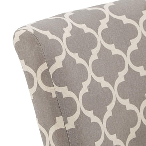 Wingston Trellis Upholstered Dining Chair Rubberwood Frame Espresso Finish