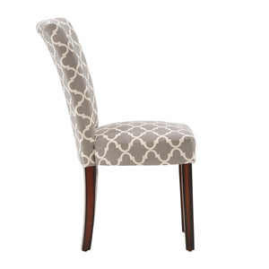 Wingston Trellis Upholstered Dining Chair Rubberwood Frame Espresso Finish