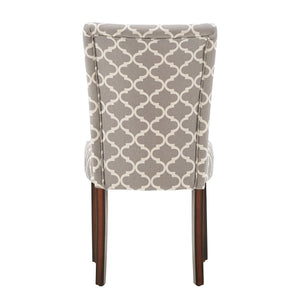 Wingston Trellis Upholstered Dining Chair Rubberwood Frame Espresso Finish