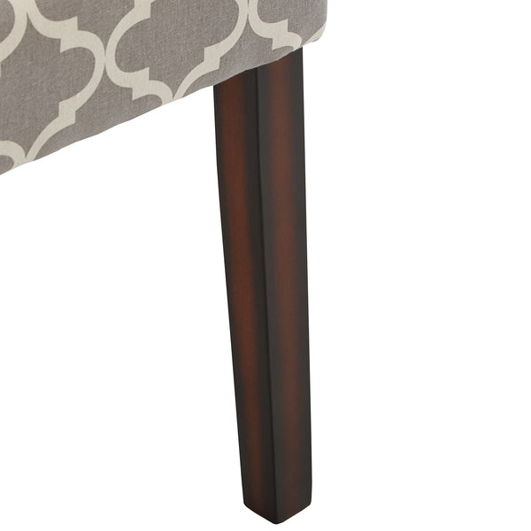 Wingston Trellis Upholstered Dining Chair Rubberwood Frame Espresso Finish