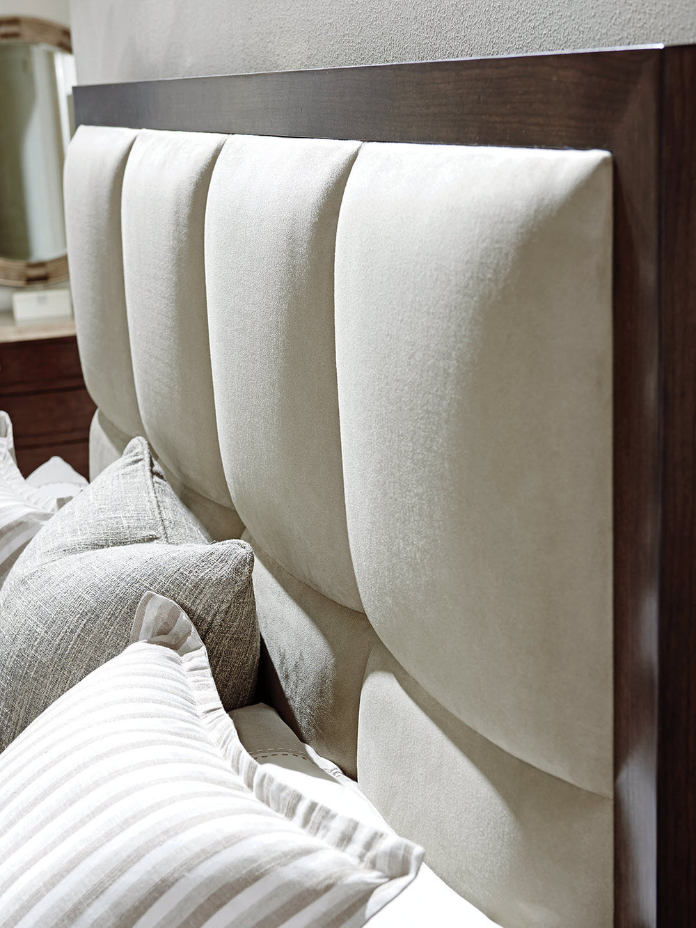 Lexington Casa Del Mar Upholstered Headboard - Contemporary Elegance With Light Hazelnut Microfiber Suede Finish Carrillo  721-134hb