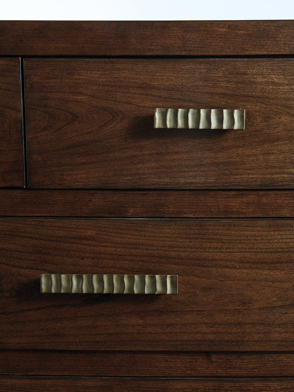 Lexington Radcliffe Dresser - Contemporary Mocha Finish With Convex Front And Elegant Silver Accents For Style Carrillo  721-233