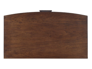 Lexington Verdes Nightstand: Contemporary Mocha Finish With Elegant Convex Design And Silver-leaf Accents Carrillo  721-621