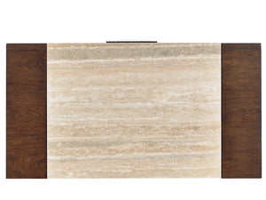 Lexington Graysby Contemporary Night Table With Silver Travertine Top And Touch Lighting For Modern Living Carrillo  721-622