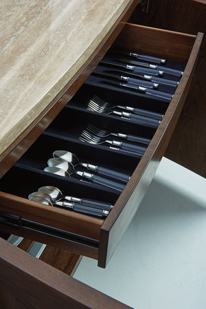 Lexington Mariposa Buffet - Elegant Contemporary Design With Silver Travertine Top And Ample Storage Solutions Carrillo  721-852