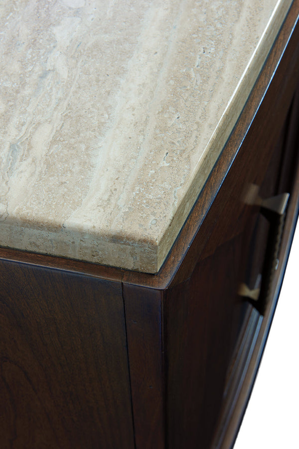 Lexington Mariposa Buffet - Elegant Contemporary Design With Silver Travertine Top And Ample Storage Solutions Carrillo  721-852