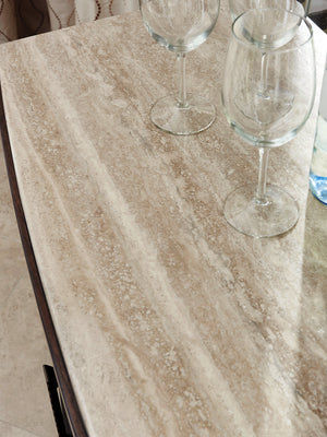 Lexington Mariposa Buffet - Elegant Contemporary Design With Silver Travertine Top And Ample Storage Solutions Carrillo  721-852