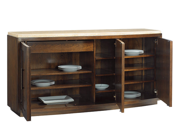 Lexington Mariposa Buffet - Elegant Contemporary Design With Silver Travertine Top And Ample Storage Solutions Carrillo  721-852