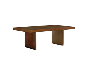 Lexington San Lorenzo Dining Table - Elegant Contemporary Design With Mocha Finish & Silver Leaf Accents Carrillo  721-877