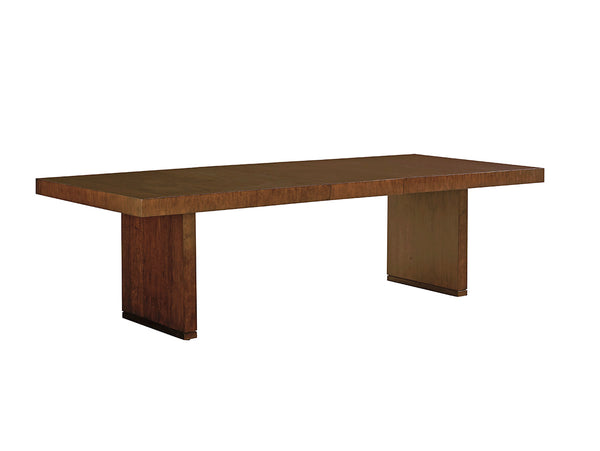 Lexington San Lorenzo Dining Table - Elegant Contemporary Design With Mocha Finish & Silver Leaf Accents Carrillo  721-877
