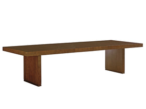 Lexington San Lorenzo Dining Table - Elegant Contemporary Design With Mocha Finish & Silver Leaf Accents Carrillo  721-877